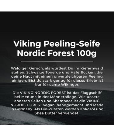  Meduna Viking Nordic Forest Natural Exfoliating Soap for Men 100g No Chemical Additives Vegan Cruelty Free Meduna - Buy Online on GoSupps.com