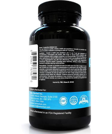 BE HERBAL Premium Organic Ashwagandha 3000mg with Black Pepper (120 Capsules) - Buy Online on GoSupps.com