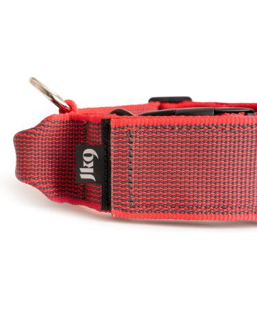 Julius K9 Color & Gray Series Adjustable Neck Band with Handle - 50mm (49-70cm) - Safety Closure - Red-Gray for Dogs - Buy Online on GoSupps.com