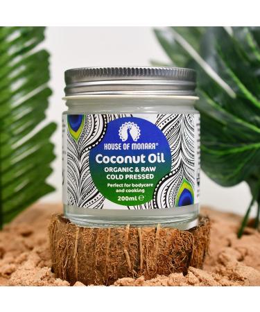 House Of Monara Pure Organic Coconut Oil 200ml - Beauty | Premium Skin & Hair Care - Buy Online on GoSupps.com