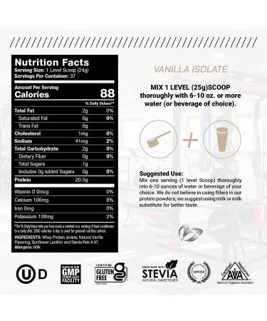 Muscle Feast Grass-Fed Whey Protein Isolate - Natural Hormone-Free Vanilla 2lb (37 Servings) - Buy Online on GoSupps.com