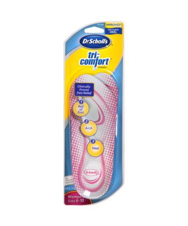 Dr. Scholl's Tri-Comfort Orthotics Inserts Women's Size 6-10 1-Pair Packages (Pack of 3) - Buy Online on GoSupps.com
