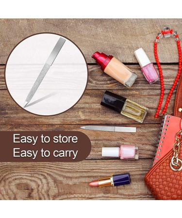 sunmin 6-Piece Nail File Set Stainless Steel Double-Sided Nail File Buffer File Nail File Suitable for Salon Family and Travel - Buy Online on GoSupps.com