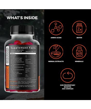 Wild Willies Beard Growth Gummies - Fuller & Thicker Beard Supplement with Biositol Complex & 19 Hair Nutrients - 60 Gummies, Berry Blast - Buy Online on GoSupps.com