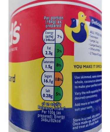 Birds Custard Powder Original Flavoured 250g x 3 Pack Great British Dessert Sauce Bird's Hot or Cold for Puddings. - Buy Online on GoSupps.com