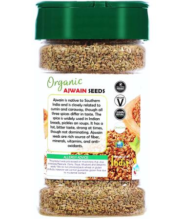 Rani Organic Ajwain Seeds 3oz PET Jar - Indian Whole Spice, USDA Certified, Non-GMO, Vegan, Gluten-Friendly - Buy Online on GoSupps.com