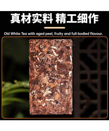 HQZM Unique Flavor Combination 500g1764oz Chenpi Mandarin Peel White Tea Brick Puer Mature Tea - Buy Online on GoSupps.com