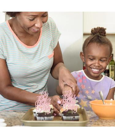 Rsstarxi 24 Pack Oh Baby Cupcake Toppers Glitter Baby Baptism Cupcake Picks Baby Shower Cake Decorations for Gender Reveal Birthday Party Decorations Pink Style 2 Pink - Buy Online on GoSupps.com