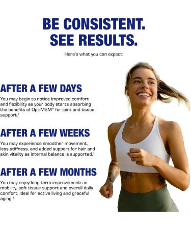 Methylsulfonylmethane MSM Supplement 1000mg - High Strength Soft Tissue & Joint Support Supplement with MSM from OptiMSM - Vegetarian Non-GMO & Made in the USA in cGMP Facilities - 60 Servings - Buy Online on GoSupps.com
