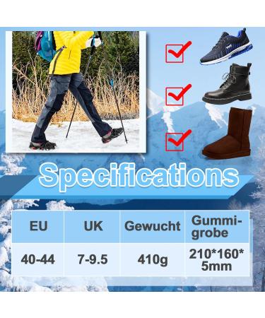 Buy Forhome Crampons for Mountain Shoes - 19 Stainless Steel Ice Spikes for Hiking Climbing and Trekking - Durable Shoe Claws for Men & Women - Buy Online on GoSupps.com