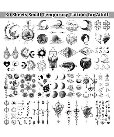 Cerlaza Temporary Tattoos 30 Sheets | Space Moon Design | Waterproof Body Art Stickers for Men & Women - Buy Online on GoSupps.com