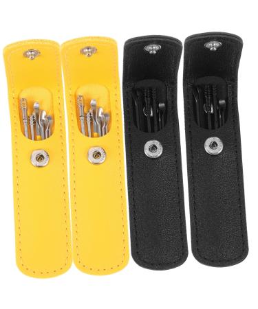 DEARMAMY 4Sets Wear Resistant Ear Wax Scooper Kit Portable Ear Cleaning Accessories Cleaners Easy to Store Carry for Home Use