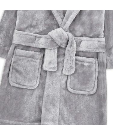 Bamu Baby Town Unisex Bathrobe for Boys & Girls - Soft Plush Fleece with Hood | Sizes 6-24 Months & 2-6 Years | Elephant Gray - Buy Online on GoSupps.com