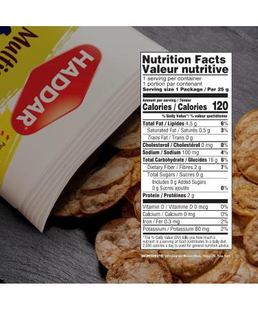 Haddar Multigrain Super Thin Rice Chips with Sea Salt .88oz (5 Pack) | Gluten-Free, Vegan, Kosher, All Natural Snack - Buy Online on GoSupps.com