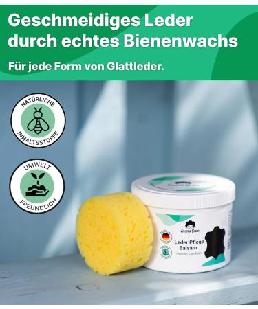 Emma Gr n Leather Balm 500ml - Colorless Leather Care for Shoes Jackets & Bags - Made in Germany - Beeswax Formula for Optimal Leather Protection - Buy Online on GoSupps.com