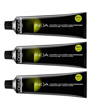 Set of 3: Loreal Inoa hair colours 60 ml tube 9 very light blonde - Buy Online on GoSupps.com