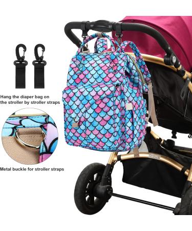 Mimfutu Baby Changing Backpack | Mermaid Diaper Bag for Easy Travel | Stylish & Functional Baby Bag - Buy Online on GoSupps.com