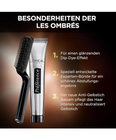 L'Or al Paris Pr f rence Ombr Permanent Hair Color - Anti-Yellowing Dye & Expert Brush for Light Brown to Brown Hair - Buy Online on GoSupps.com