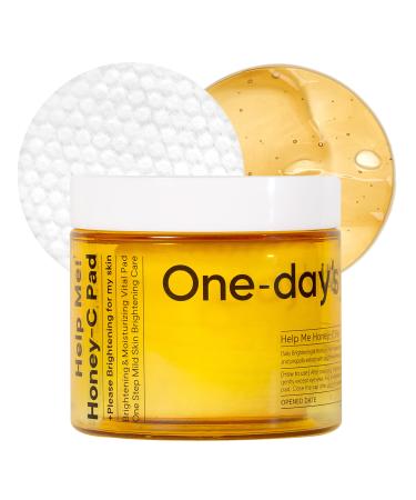 One-day's you  Help Me! Honey-C Pad One Step Mild Skin Care  60 pads  Daily Toner Pad  Skin Moisturizing  Skin Brightening  Hypoallergenic  Korean Toner Pad  Korean Skincare HONEY C