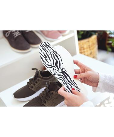 Kaps Zebra Print Shoe Insoles for Women - 6 Pair Pack | Soft Touch and Comfortable Inserts | Stylish Design | Size 36 EUR / 5 US - Buy Online on GoSupps.com