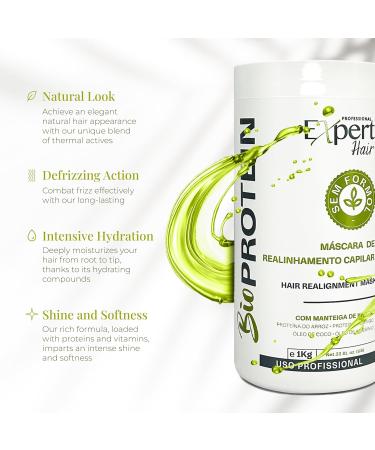 Bio Protein Botox Hair Treatment - Formaldehyde-Free Keratin Straightening & Anti-Frizz | 1kg Organic Hair Care - Buy Online on GoSupps.com