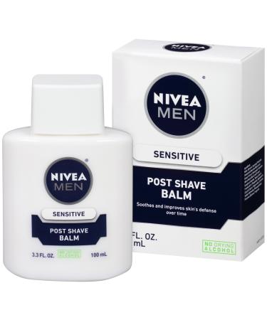 NIVEA Men Sensitive Post Shave Balm - Soothes and Moisturizes Skin After Shaving - 3.3 fl. oz. Bottle