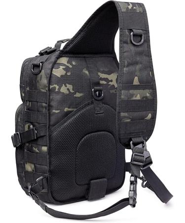 G4Free Tactical Sling Backpack - Large Military Shoulder Bag for Outdoor Sports Camping & Hiking - CP Black - Buy Online on GoSupps.com