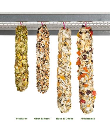 Wagner's Jumbo Nibble Sticks with Pistachios for Large Parrots - 250g | Premium Parrot Treats | International Shipping - Buy Online on GoSupps.com