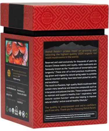 Mehdi Reishi Organic Reishi Mushroom Extract Fruiting-Body Powder 35% Beta Glucan 100% Pure Premium and Organic 30 Servings Ganoderma Lucidum Lingzhi Tea - Buy Online on GoSupps.com