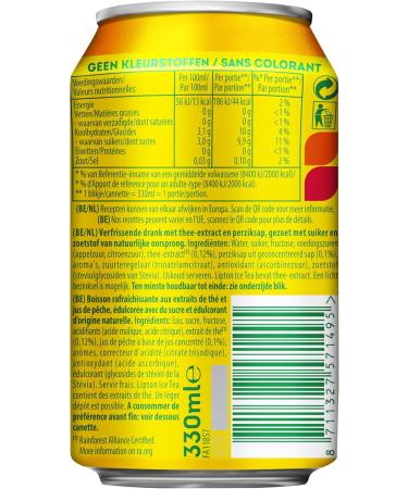 Boisson gazeuse Lipton Ice Tea Peach Blik 330 ml | 24 pi ces - Buy Online on GoSupps.com
