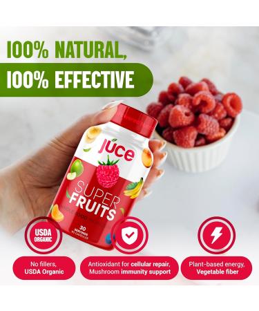 Juce Original Formula - Organic Super Fruit & Veggies Supplement - Gluten/Gelatin Free Soy Free & Vegan- Reds & Greens Superfood Capsules- 23 Fruits & 23 Vegetables (180 Count)- By Terra Kai Organics Organic Fruit & Veggie  - Buy Online on GoSupps.com