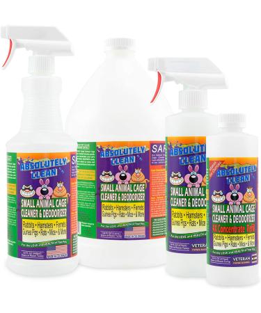 Small Animal Cage Cleaner - Easily Remove Messes & Odors - For Hamsters, Mice, Rats, Guinea Pigs, Ferrets - USA Made 16oz Spray - Buy Online on GoSupps.com