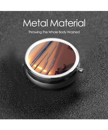 Octopus Beach Mini Round Pill Box | 3 Compartment Travel Pill Organizer | Portable Medicine Case for Home & Office - Buy Online on GoSupps.com