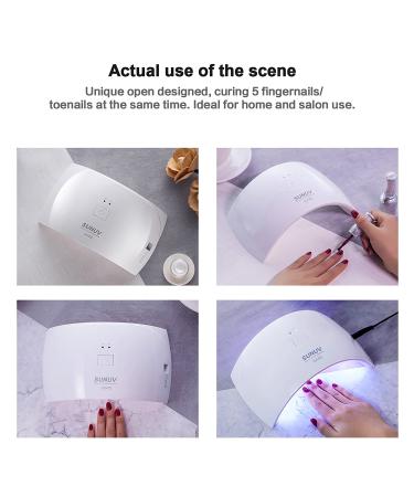 SUNUV UV LED Nail Lamp - Gel Nail Polish Dryer with Sensor, 2 Timers | SUN9C Pink Valentine's Gift for Women - Buy Online on GoSupps.com