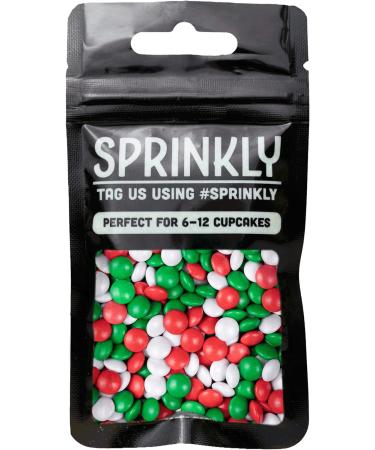 Coloured Milk Chocolate Beans - 30g or 100g - Cake Cupcake & Cookie Decoration Sprinkles (Red White & Green 100g) Red White & Green 100g - Buy Online on GoSupps.com