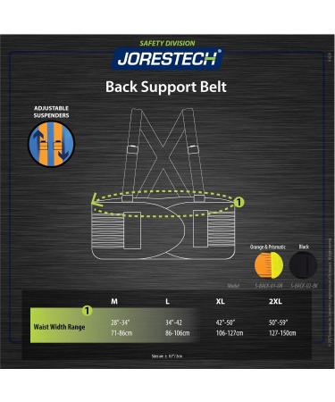 JORESTECH Comfortable Back Support Belt - Black (M) | Relief & Comfort for Every Day | International Shipping Available - Buy Online on GoSupps.com