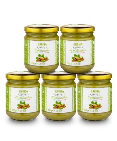 Brontedolci Pistachio Cream Pudding | 40% Pistachio | 5 x 190g | Brontedolci | Italy