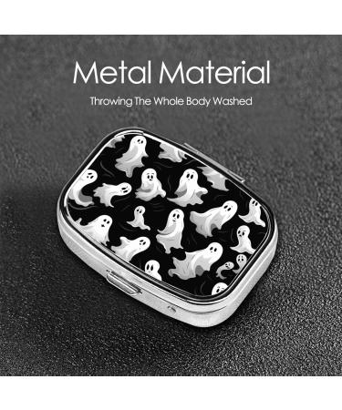 Halloween Goth Printed Square Pill Box | Portable Medicine Organizer for Travel - Buy Online on GoSupps.com
