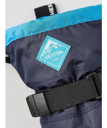 Hestra Gauntlet CZone Junior Glove | Waterproof & Insulated Kids Gloves for Winter - Dark Navy/Turquoise, Size 5 - Buy Online on GoSupps.com