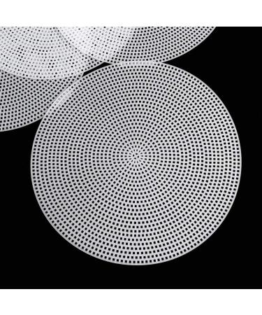 10pcs Clear Mesh Plastic Canvas DIY Kit | Round Plastic Canvas Sheets for Needlepoint | 20cm Embroidery Hoop Included - Buy Online on GoSupps.com