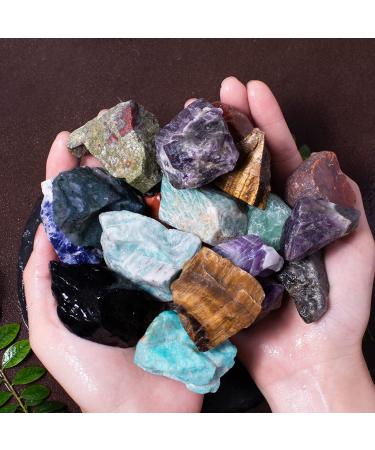 3 lbs Bulk Rough Madagascar Stones Mix - Large Natural Raw Stones for Tumbling, Cabbing, and Crystal Healing - Buy Online on GoSupps.com