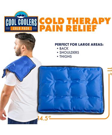Cool Coolers Flexible Gel Ice Pack Standard Large - Reusable Cold Compress for Sore Muscles, Bruising, and Swelling - 11x14.5 Inch - 2 Count - Buy Online on GoSupps.com