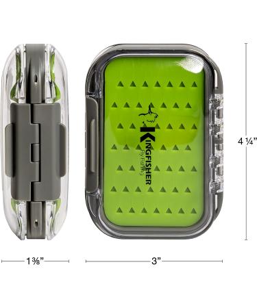 Kingfisher Double Sided Clear Silicone Fly Box X-Small - Waterproof | Fly Fishing Essential - Buy Online on GoSupps.com