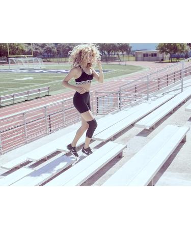 Zensah Compression Knee Sleeve - Relieve Knee Pain, Treat Runners Knee - Medium Midnight Black - Buy Online on GoSupps.com