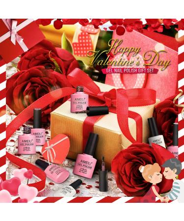AIMEILI 12pcs Maroon Brown Gel Nail Polish Set â€“ Valentineâ€™s Day Gift for Women & Moms - Buy Online on GoSupps.com
