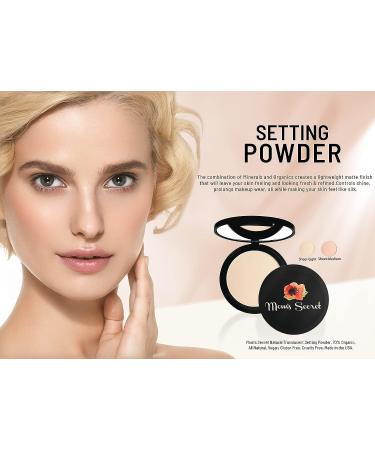 Mom's Secret 70% Organic Vegan Translucent Setting Powder | Gluten-Free Cruelty-Free | Made in USA | 0.42 oz (Sheer Light) - Buy Online on GoSupps.com