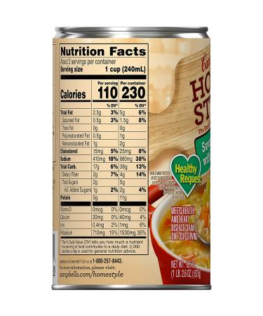 Campbell's Homestyle Healthy Request Savory Chicken Brown Rice Soup 18.6 Oz Can (Case of 12) - Buy Online on GoSupps.com