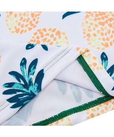 Girls Long Sleeve Swimsuit UPF 50+ Protection | 9-10 Years | Green Pineapple Print - Buy Online on GoSupps.com