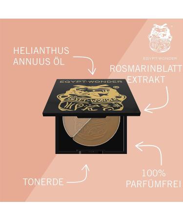 EGYPT-WONDER Compact Single Duo - Natural Tan & Matte Finish Face Powder (10g) | International Shipping Available - Buy Online on GoSupps.com