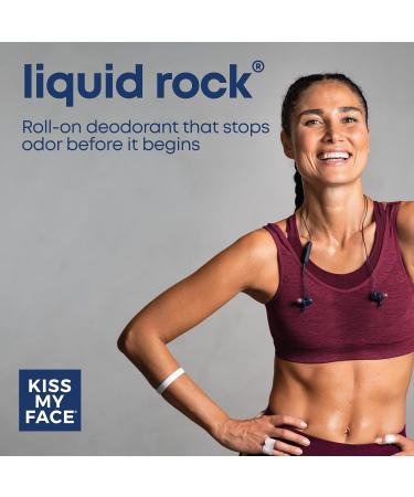 Kiss My Face Liquid Rock Roll-On Deodorant - Vegan Cruelty-Free Lavender Scent 3 Fl Oz - All Day Protection (Pack of 3) - Buy Internationally - Buy Online on GoSupps.com
